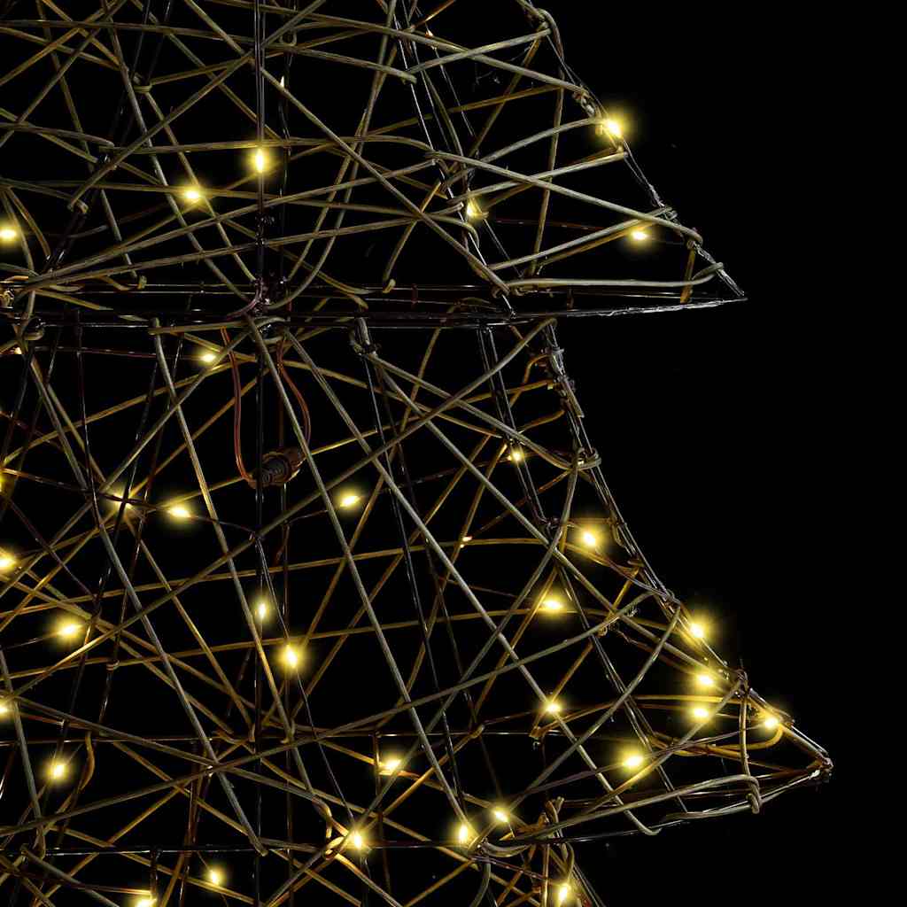 Sapin de Noël avec 240 LED Blanc chaud 180 cm Rotin - XIOS