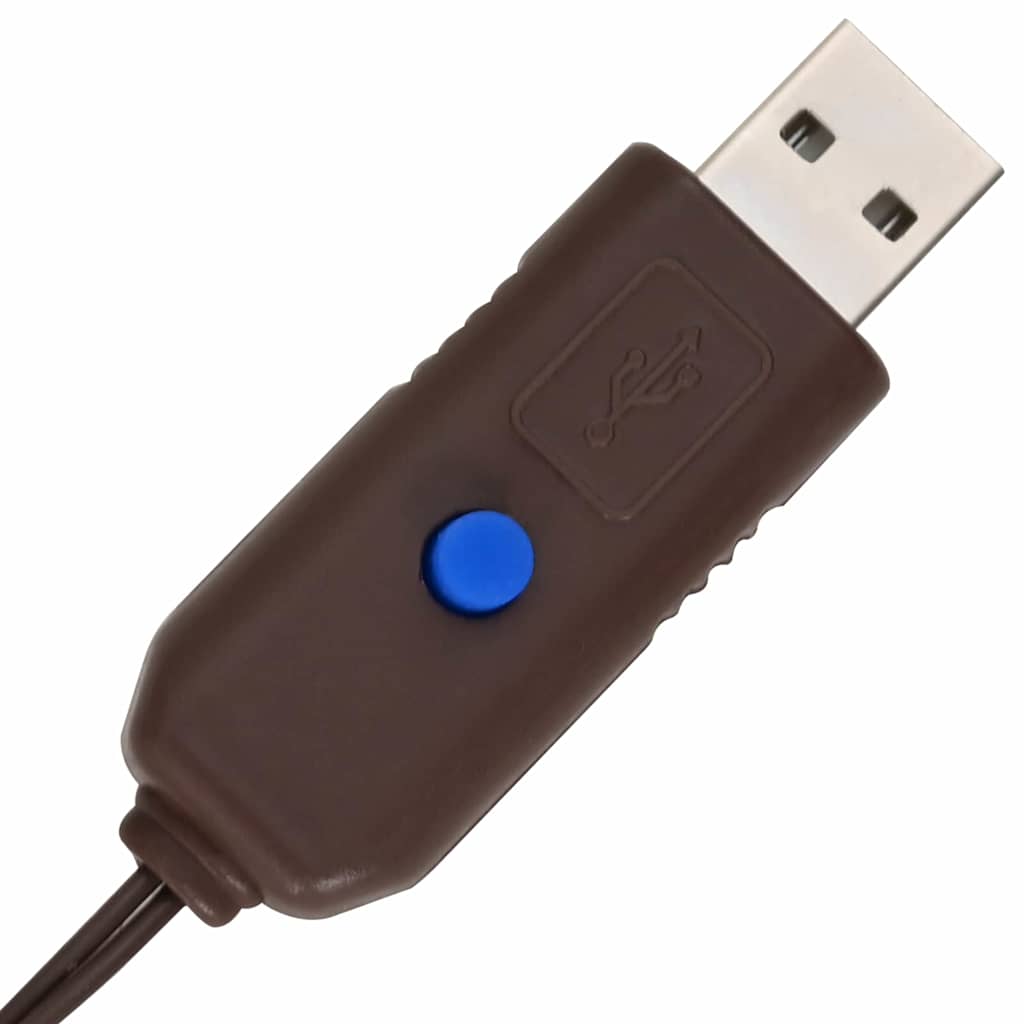 Sapin de Noël 3 pcs Blanc chaud 20 x 20 x 80 cm Rotin - XIOS