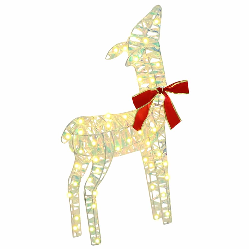 Famille Renne 3 pcs Blanc chaud 67 x 26 x 127 cm PET - XIOS