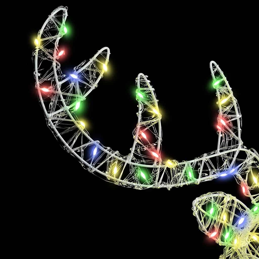 Tête de Renne avec 140 LED coloré 60 cm Acrylique - XIOS