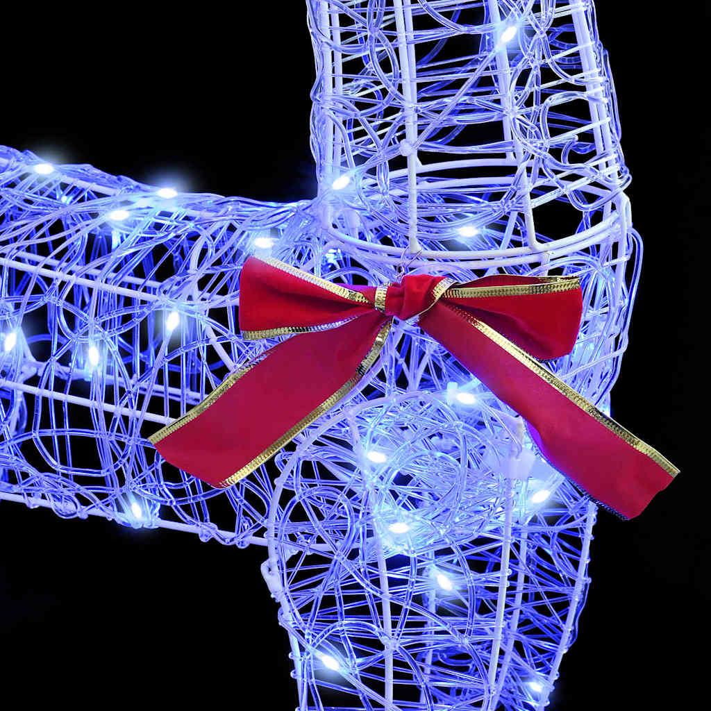 Traîneau tiré par un renne Bleu 70 x 26 x 128.5 cm Acrylique - XIOS