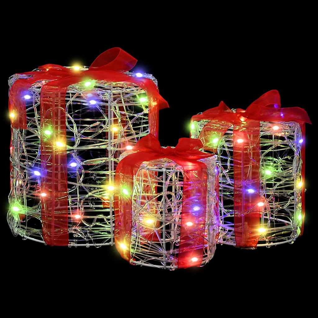 Décoration de boîte cadeau 3 pcs coloré 20 x 20 x 21 cm - XIOS