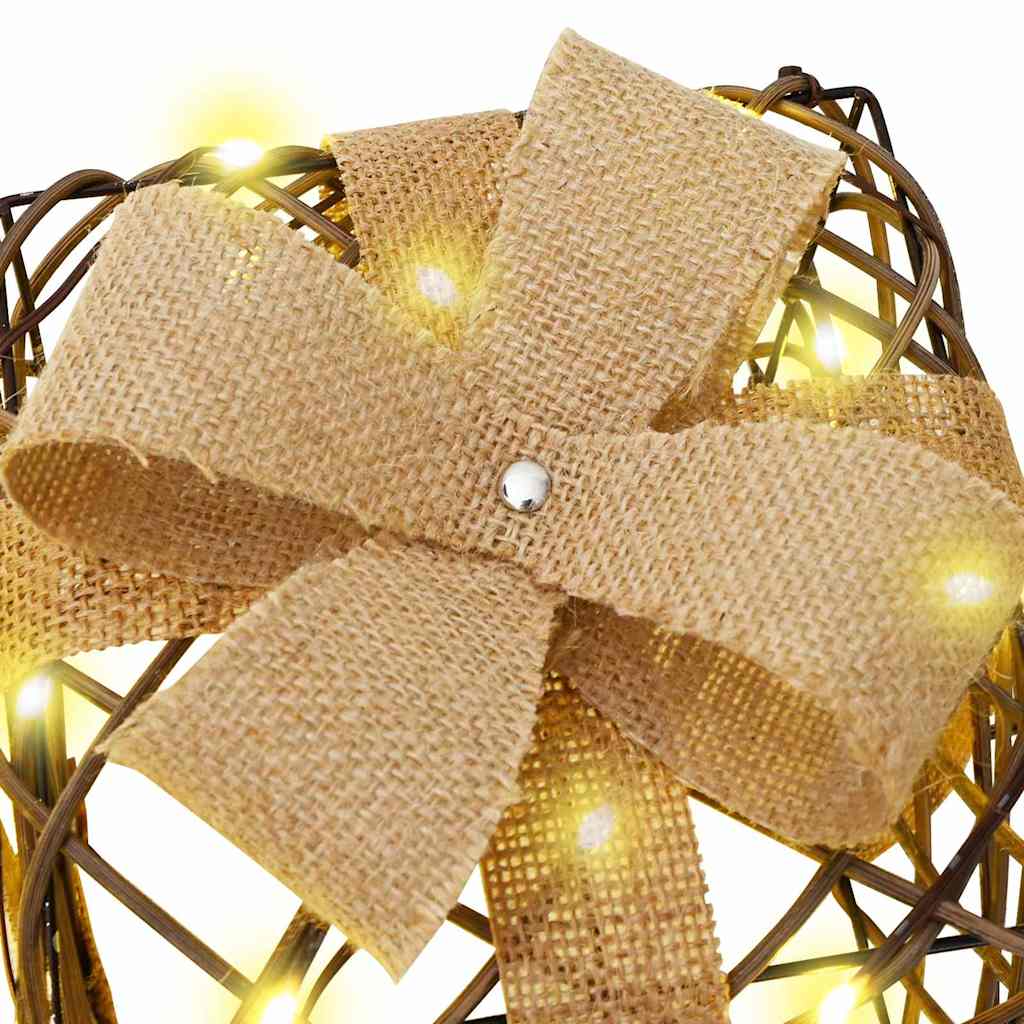 Boîte Cadeau 3 pcs Blanc chaud 20 x 20 x 20 cm Rotin - XIOS