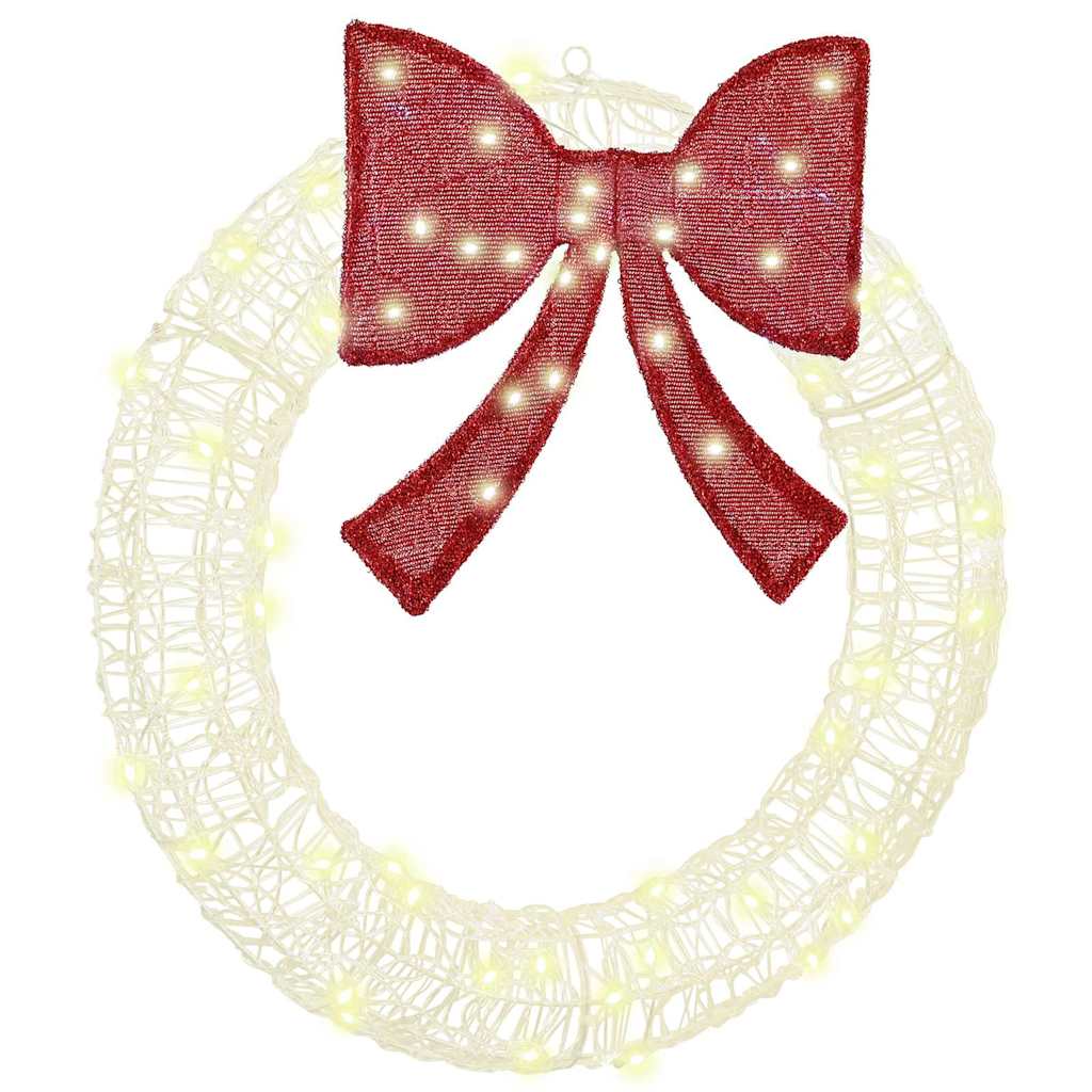 Couronne avec 60 LED Blanc chaud 75 cm Acrylique - XIOS