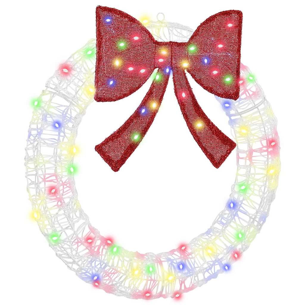 Couronne avec des lumières à LED Multicolore 75 cm Acrylique
