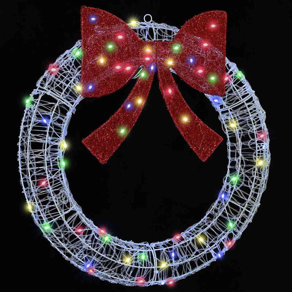 Couronne avec des lumières à LED Multicolore 75 cm Acrylique