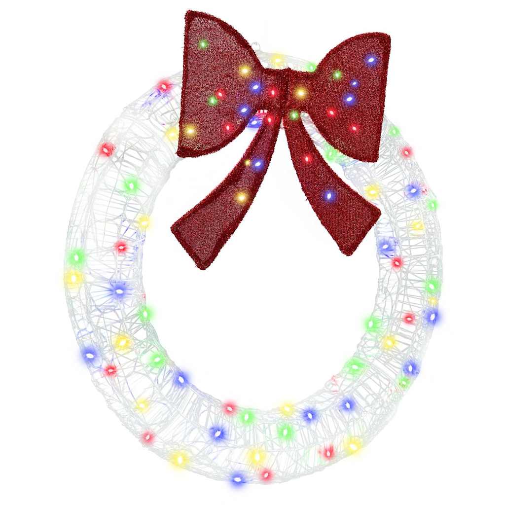 Couronne avec 80 LED Multicolore 90 cm Acrylique - XIOS