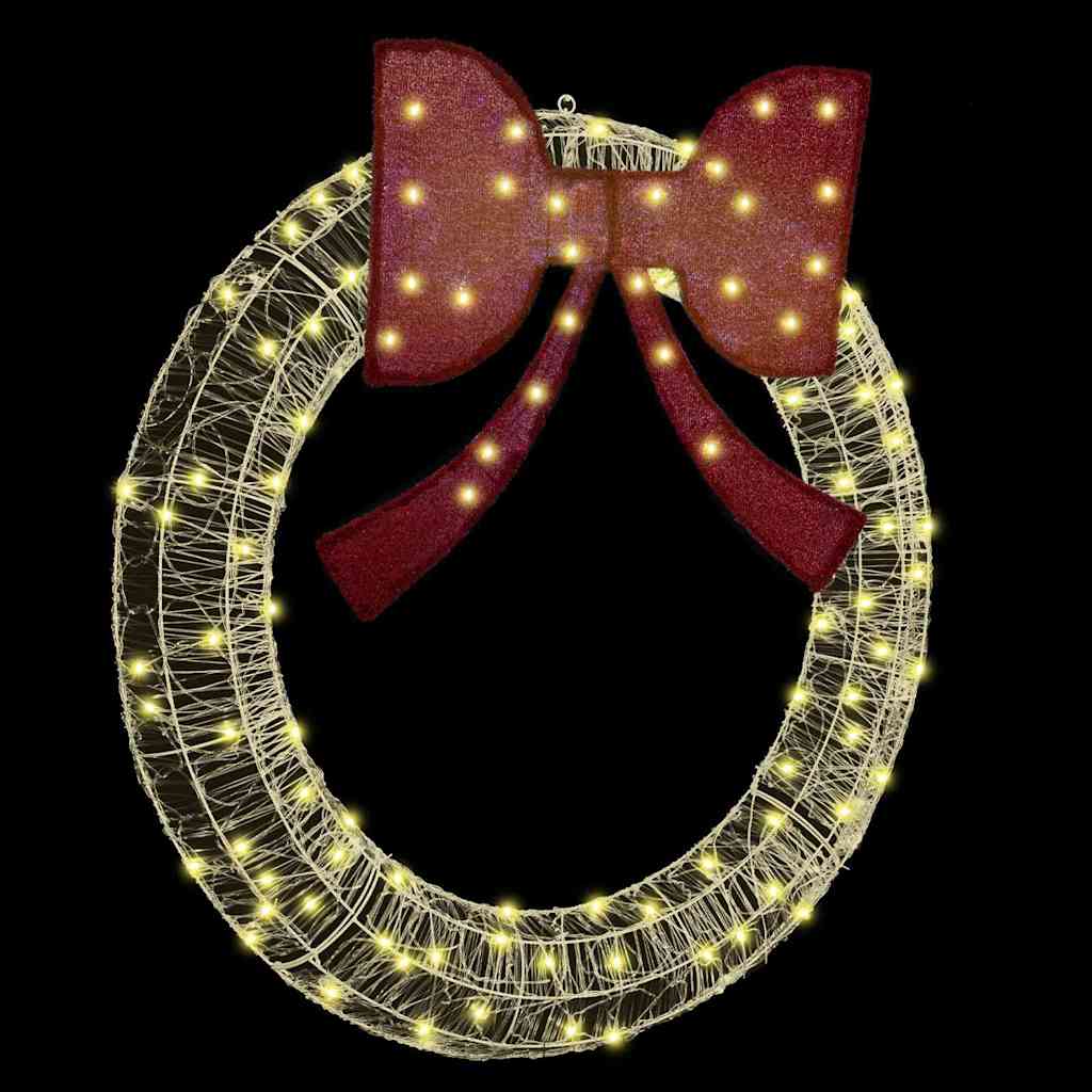 Couronne avec des lumières à LED Blanc chaud 120 cm Acrylique