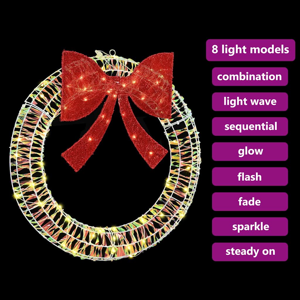 Couronne avec 60 LED Blanc chaud 75 cm PET - XIOS
