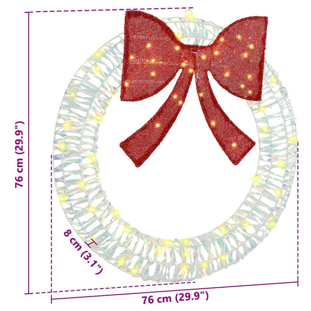 Couronne avec 60 LED Blanc chaud 75 cm PET - XIOS