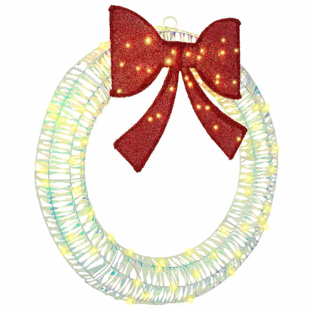 Couronne avec 80 LED Blanc chaud 90 cm PET