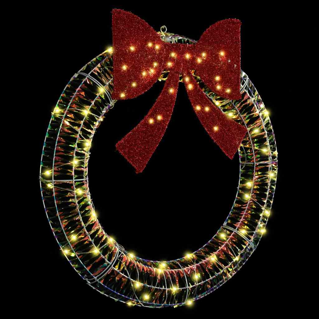 Couronne avec 80 LED Blanc chaud 90 cm PET