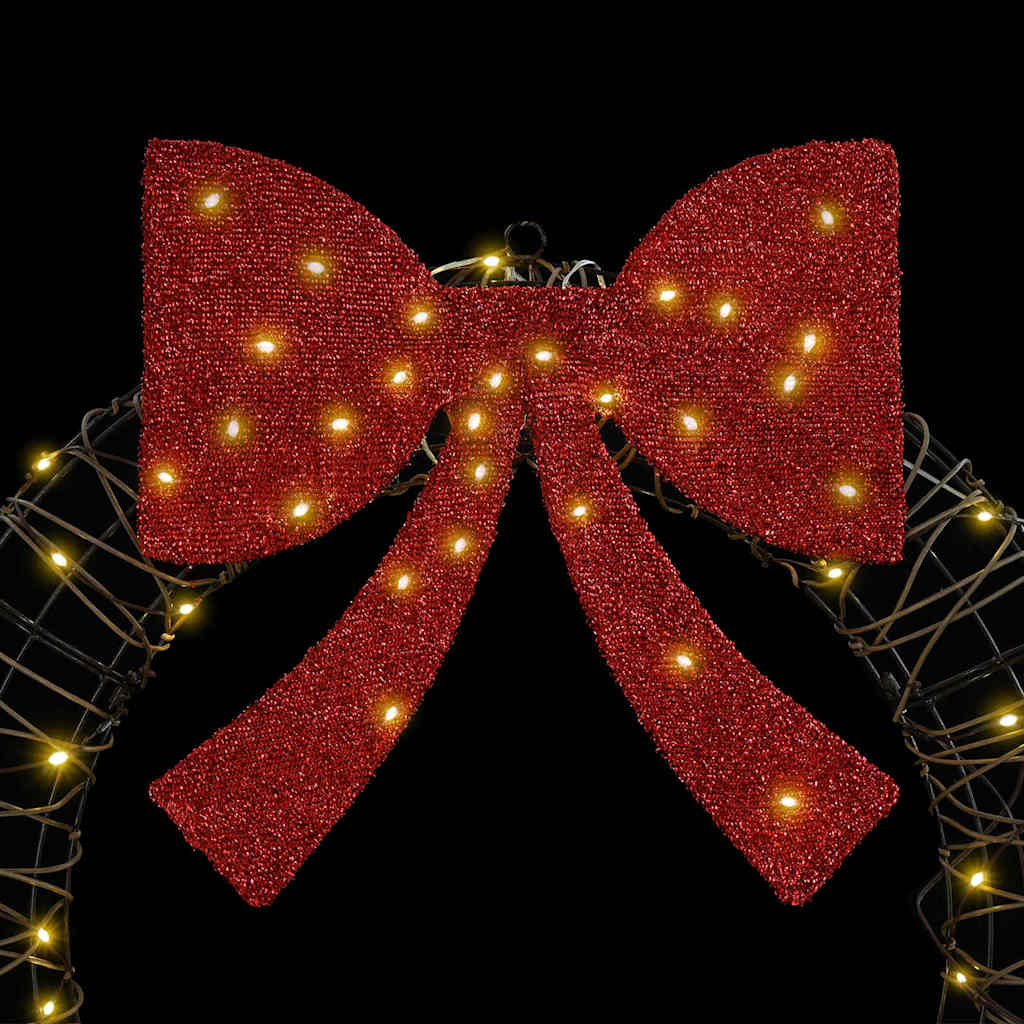 Couronne avec 60 LED Blanc chaud 75 cm Rotin