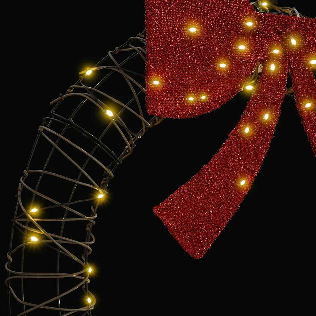 Couronne avec 60 LED Blanc chaud 75 cm Rotin