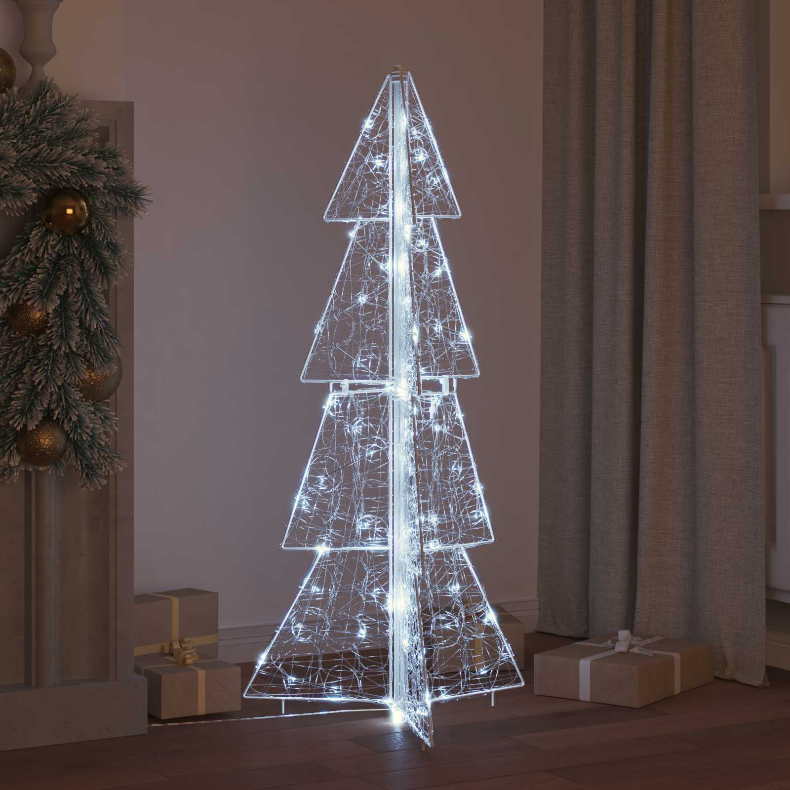Sapin de Noël avec 100 LED Blanc Froid 120 cm Acrylique - XIOS