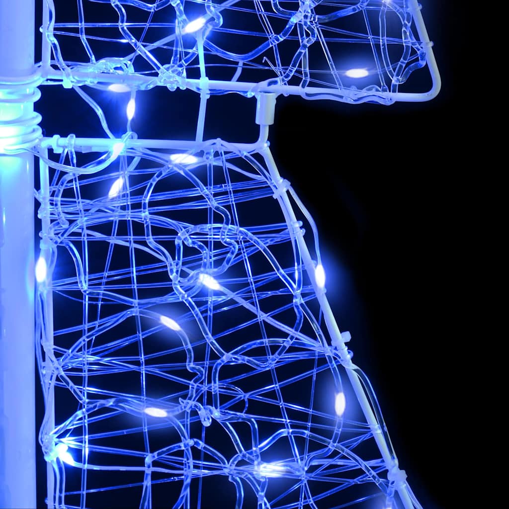 Sapin de Noël avec 100 LED Bleu 120 cm Acrylique - XIOS