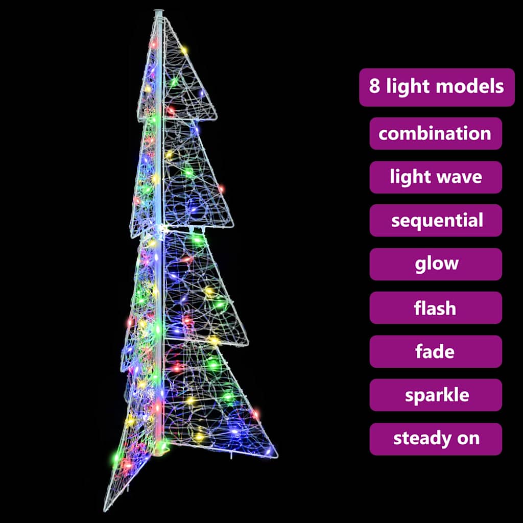Sapin de Noël avec 100 LED Multicolore 120 cm Acrylique - XIOS