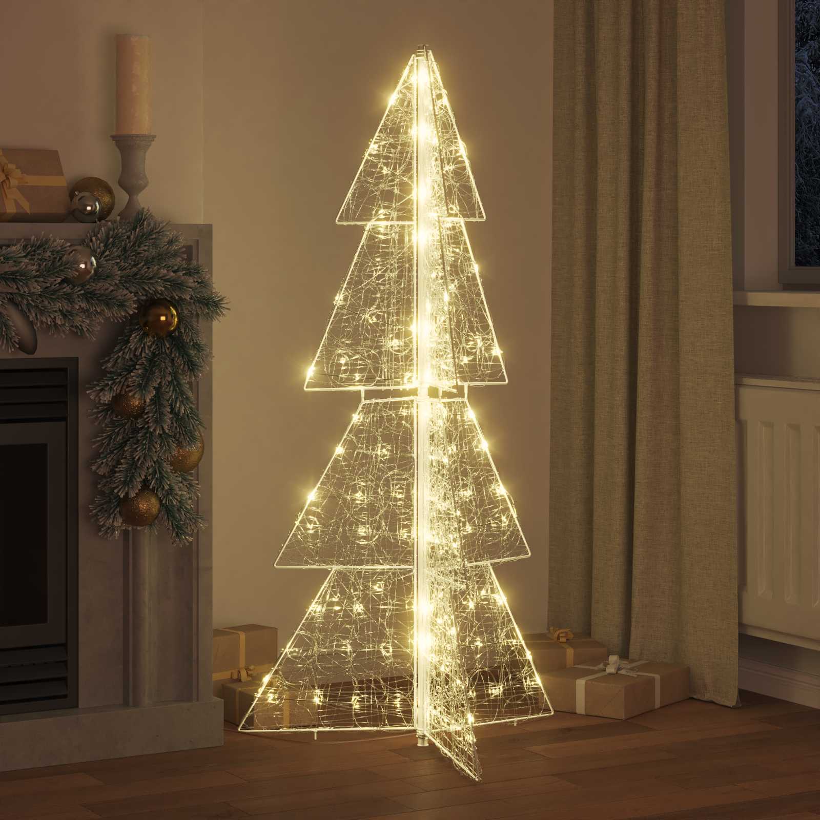Sapin de Noël avec 160 LED Blanc chaud 150 cm Acrylique - XIOS