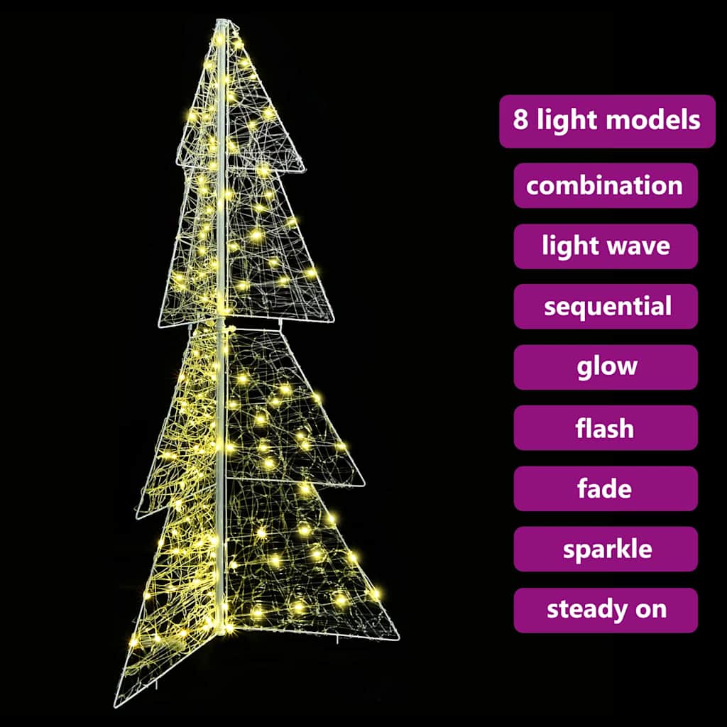 Sapin de Noël avec 160 LED Blanc chaud 150 cm Acrylique - XIOS