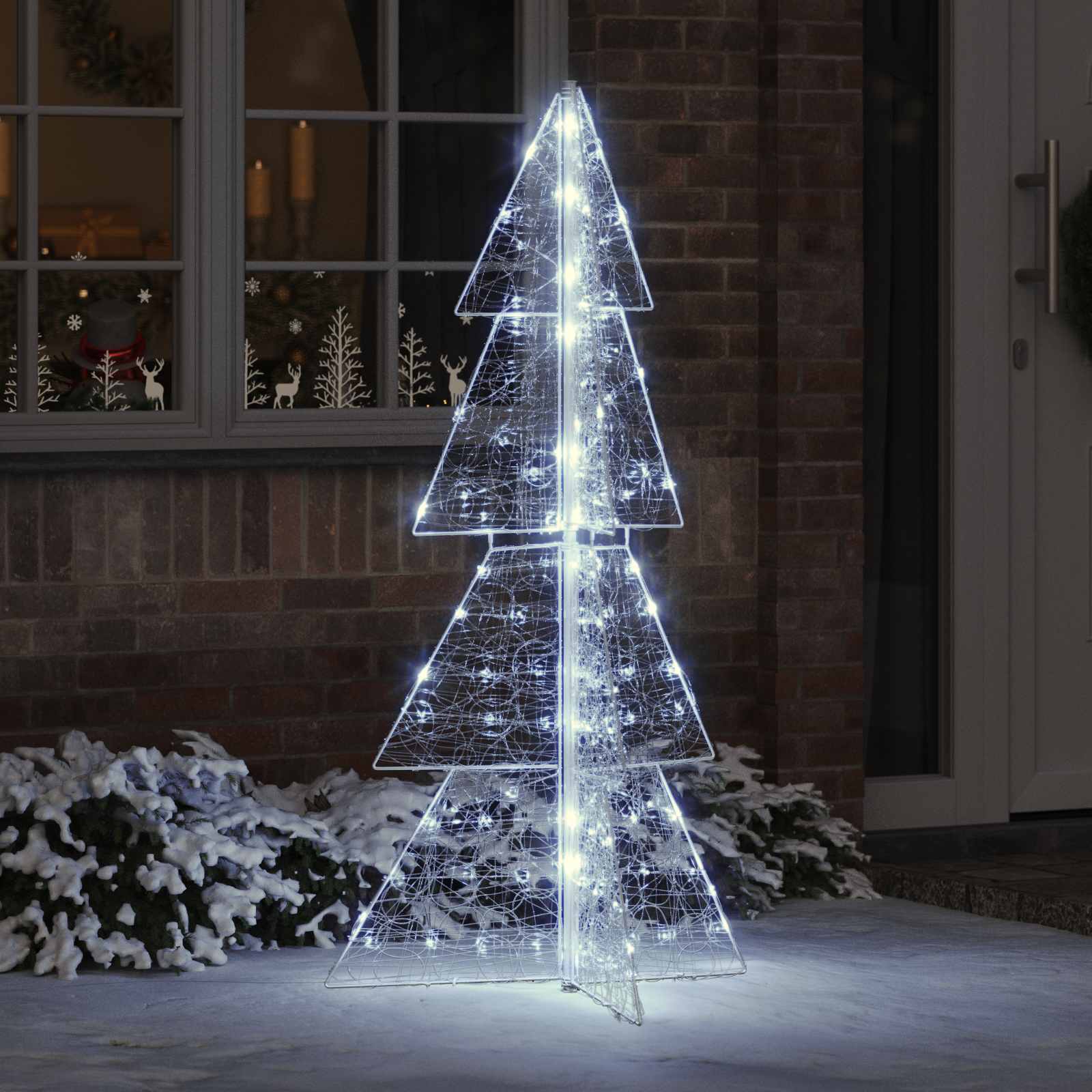 Sapin de Noël avec 160 LED Blanc Froid 150 cm Acrylique - XIOS