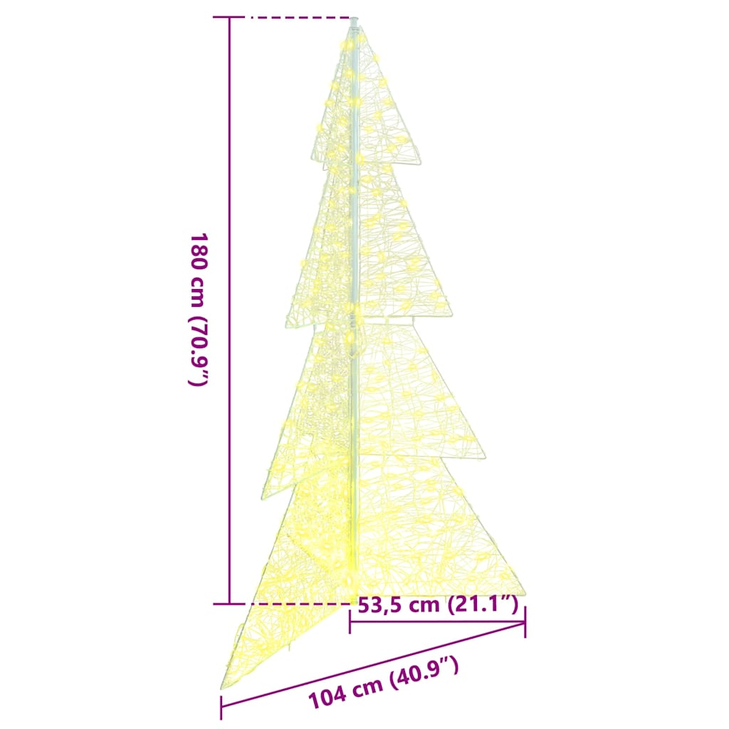 Sapin de Noël avec 240 LED Blanc chaud 180 cm Acrylique - XIOS