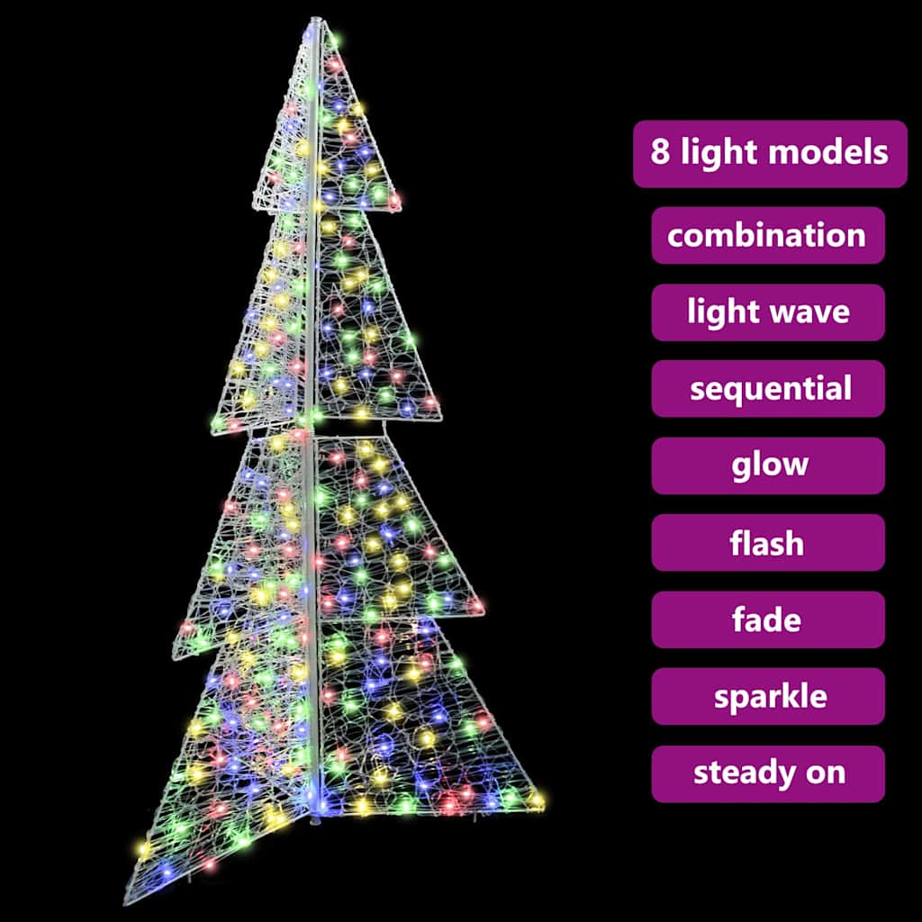 Sapin de Noël avec 240 LED Multicolore 180 cm Acrylique - XIOS