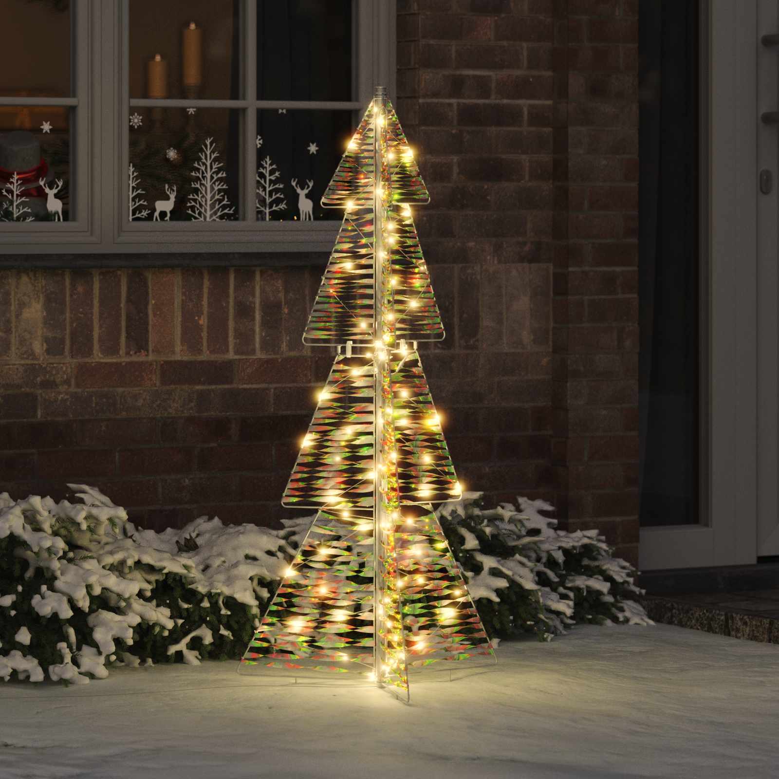 Sapin de Noël avec 100 LED Blanc chaud 120 cm PET - XIOS