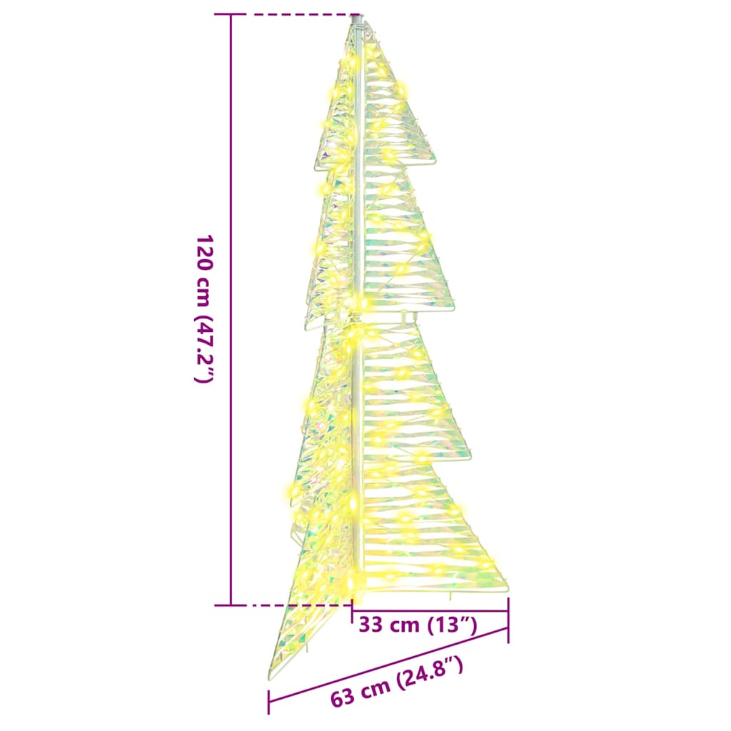 Sapin de Noël avec 100 LED Blanc chaud 120 cm PET - XIOS