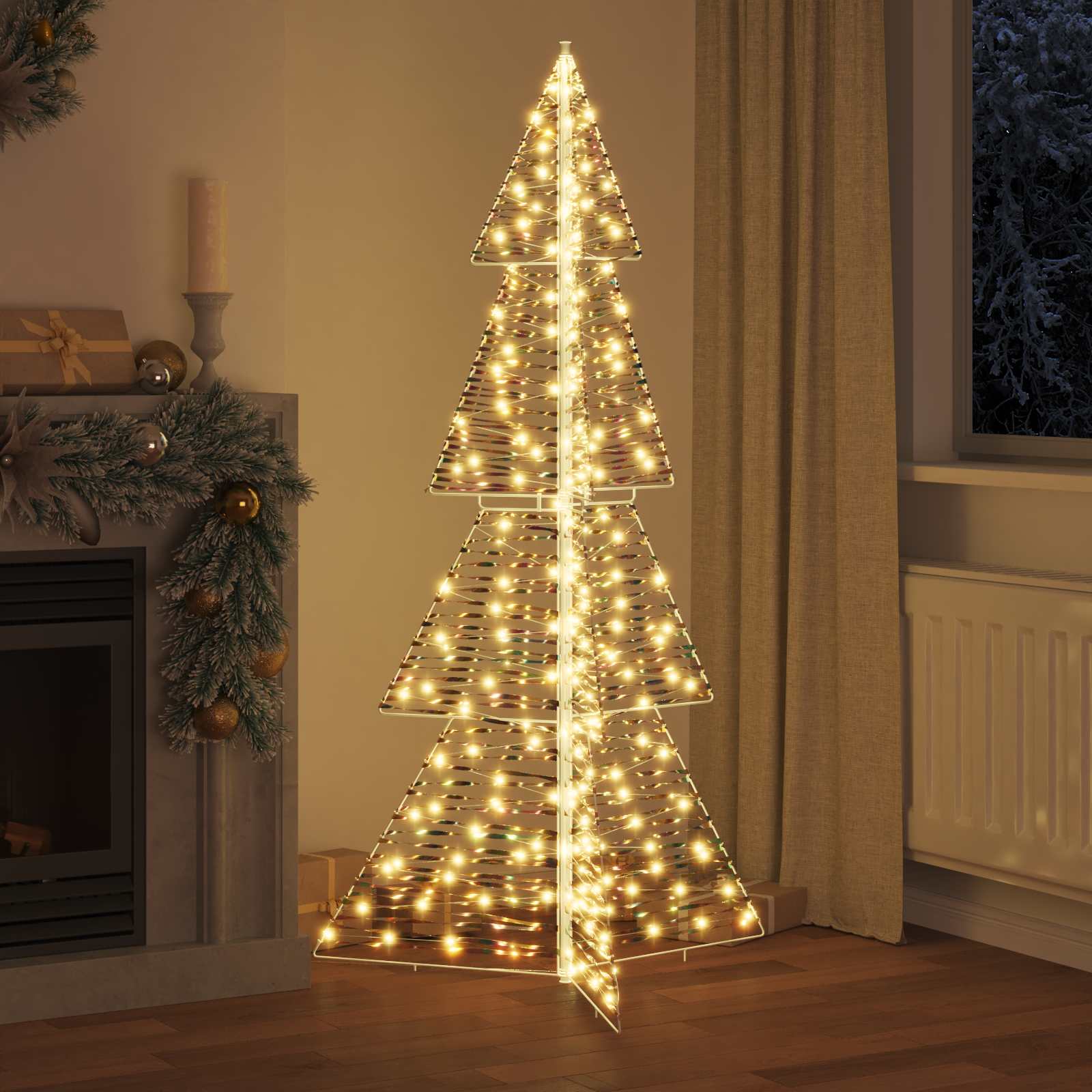 Sapin de Noël avec 240 LED Blanc chaud 180 cm PET - XIOS