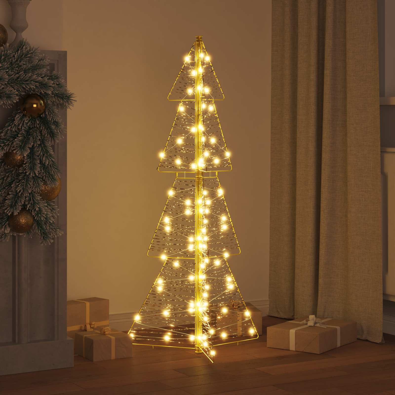 Sapin de Noël avec 100 LED Blanc chaud 120 cm PET - XIOS