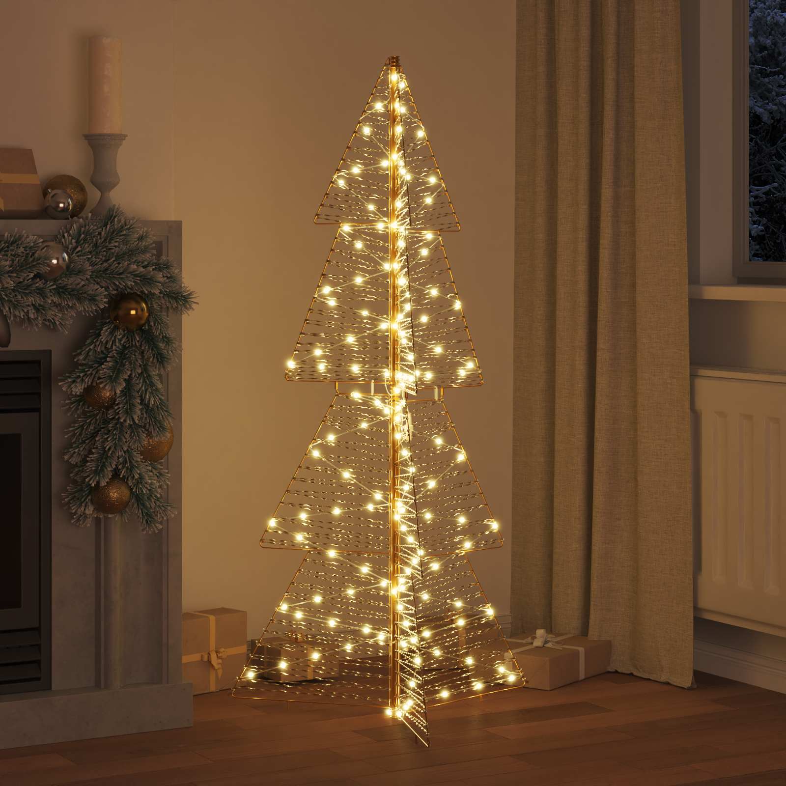 Sapin de Noël avec 160 LED Blanc chaud 150 cm PET - XIOS