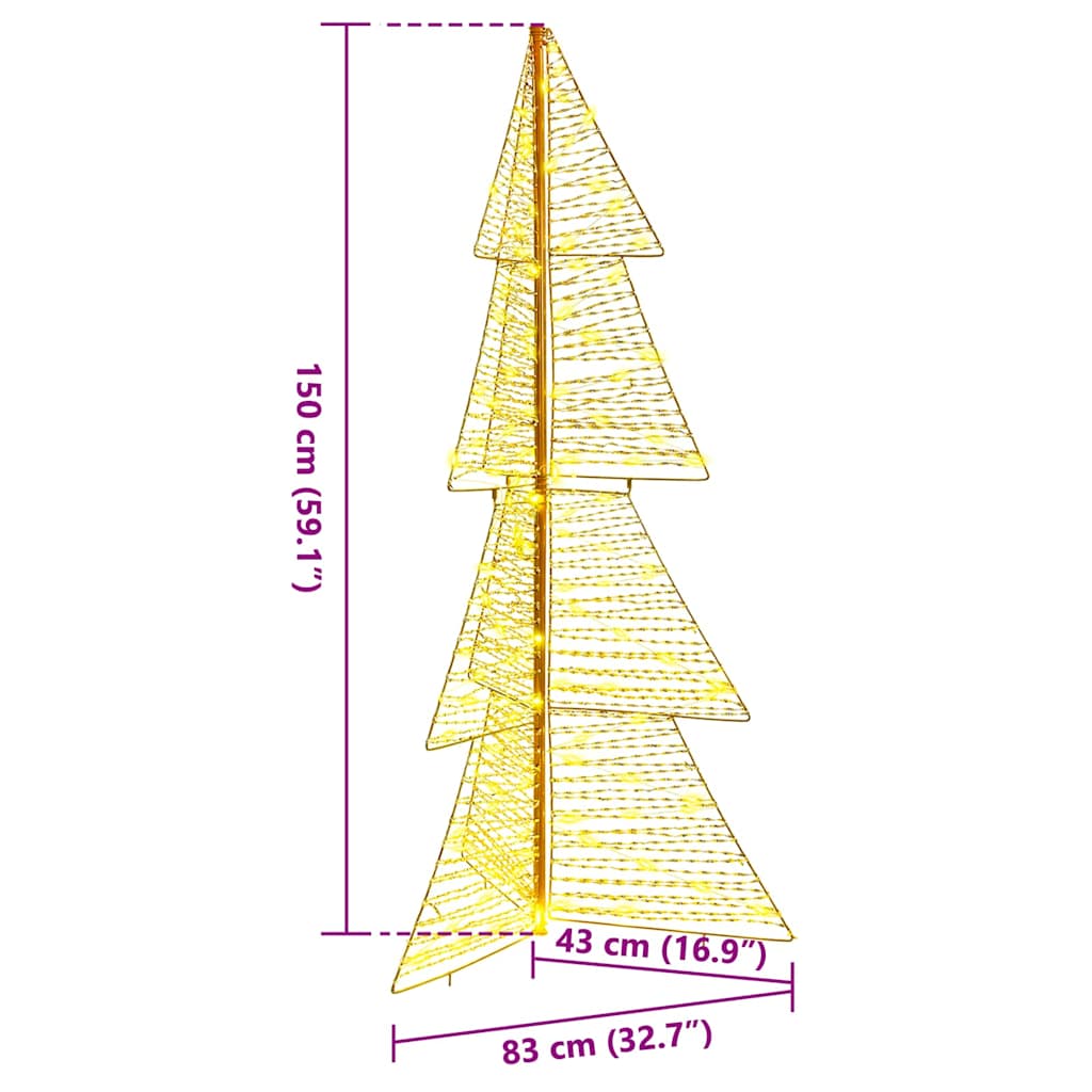 Sapin de Noël avec 160 LED Blanc chaud 150 cm PET - XIOS