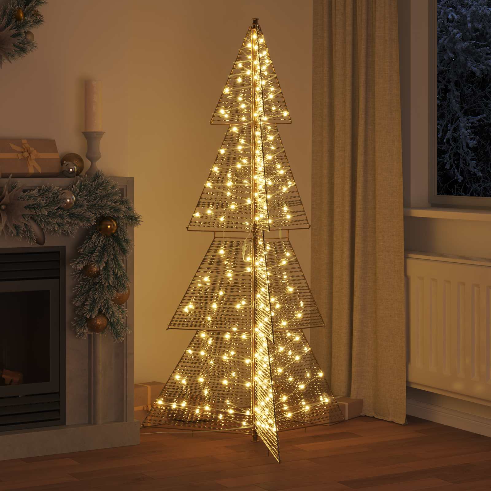Sapin de Noël avec 240 LED Blanc chaud 180 cm PET - XIOS