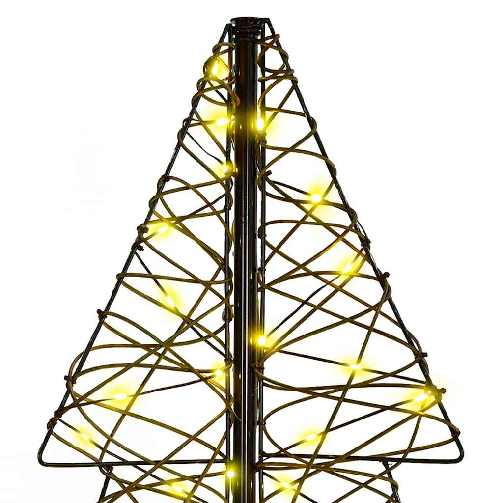 Sapin de Noël avec 100 LED Blanc chaud 120 cm Rotin - XIOS
