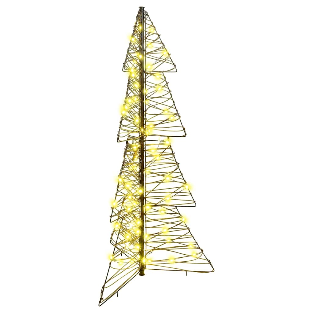 Sapin de Noël avec 100 LED Blanc chaud 120 cm Rotin - XIOS