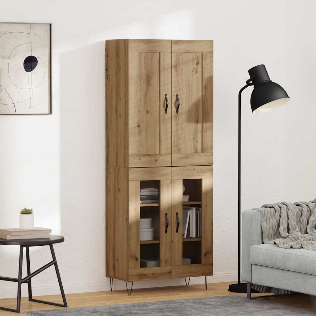 Haut Armoire Chêne artisanal 69,5 x 34 x 180 cm - XIOS