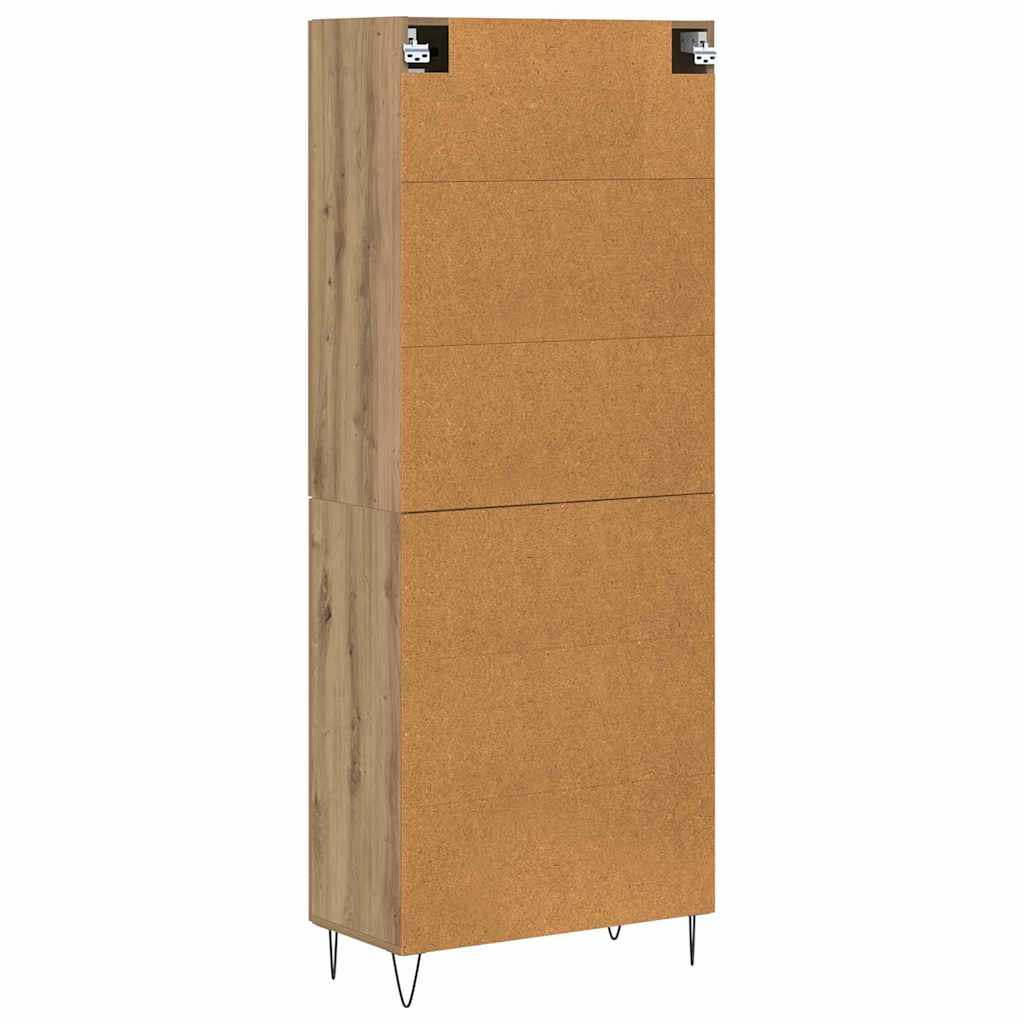 Haut Armoire Chêne artisanal 69,5 x 34 x 180 cm - XIOS