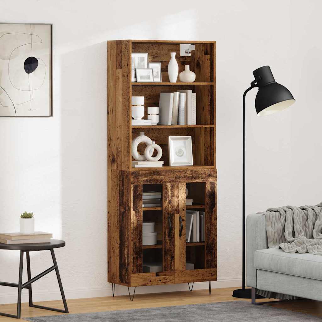 Haut Armoire Bois ancien 69,5 x 34 x 180 cm Bois d'ingénierie - XIOS