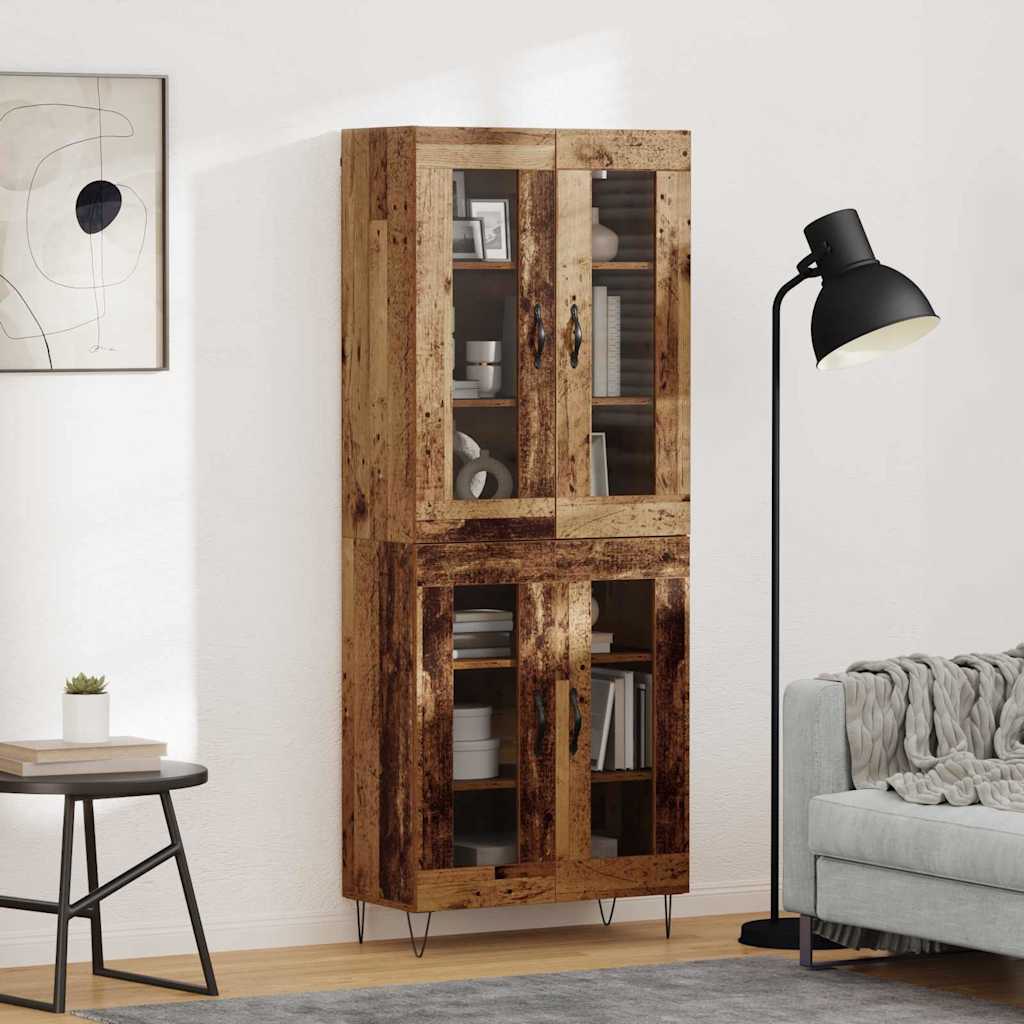 Haut Armoire Bois Ancien 69,5 x 34 x 180 cm Bois d'ingénierie - XIOS