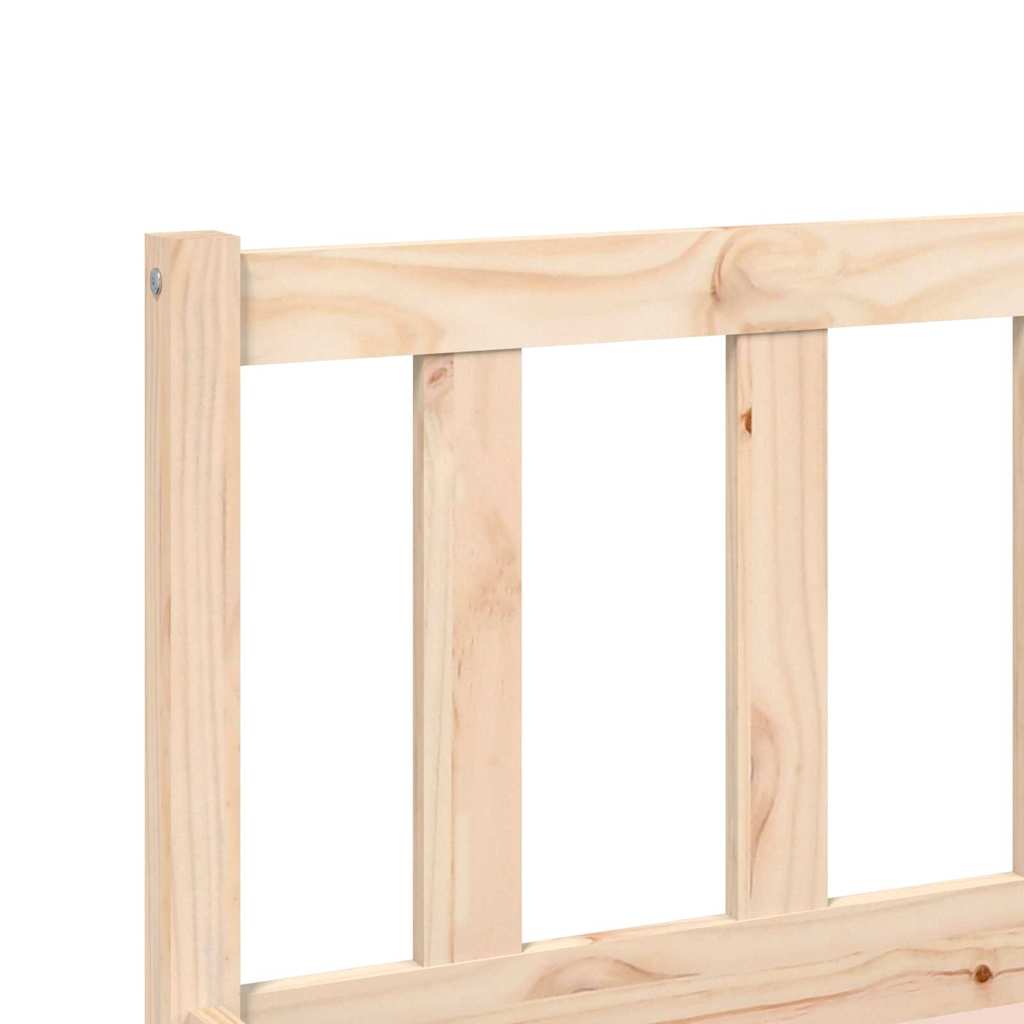 Cadre de lit Naturel 152 x 203 cm Bois de Pin Massif - XIOS