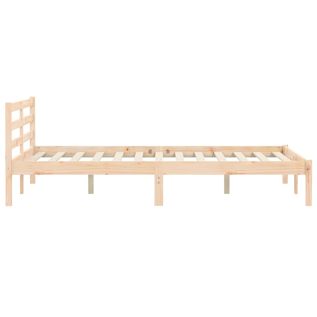 Cadre de lit Naturel 208,5 x 157,5 x 69,5 cm Bois de Pin Massif - XIOS
