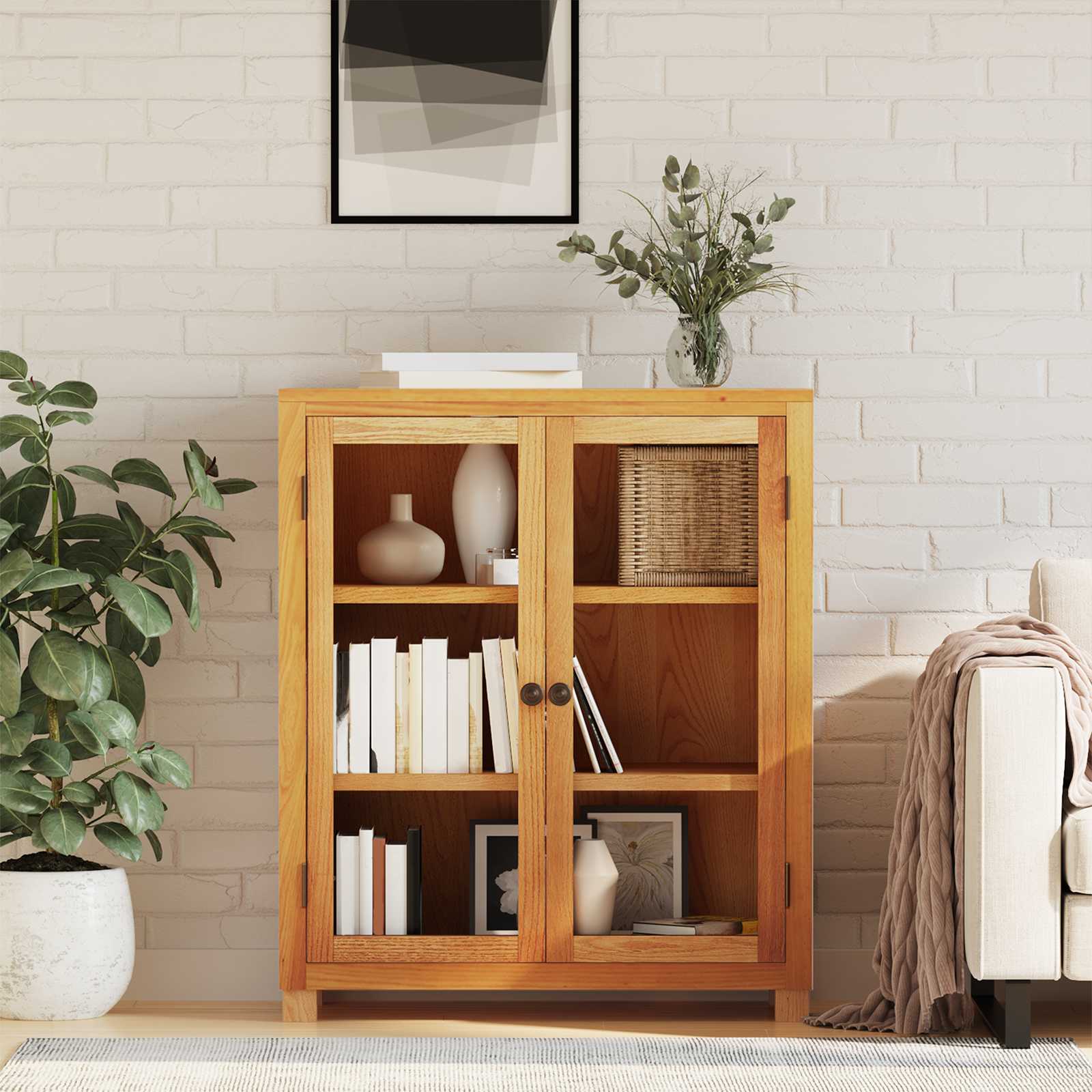 Armoire avec étagère Marron 80 x 35 x 95 cm Bois d'ingénierie - XIOS