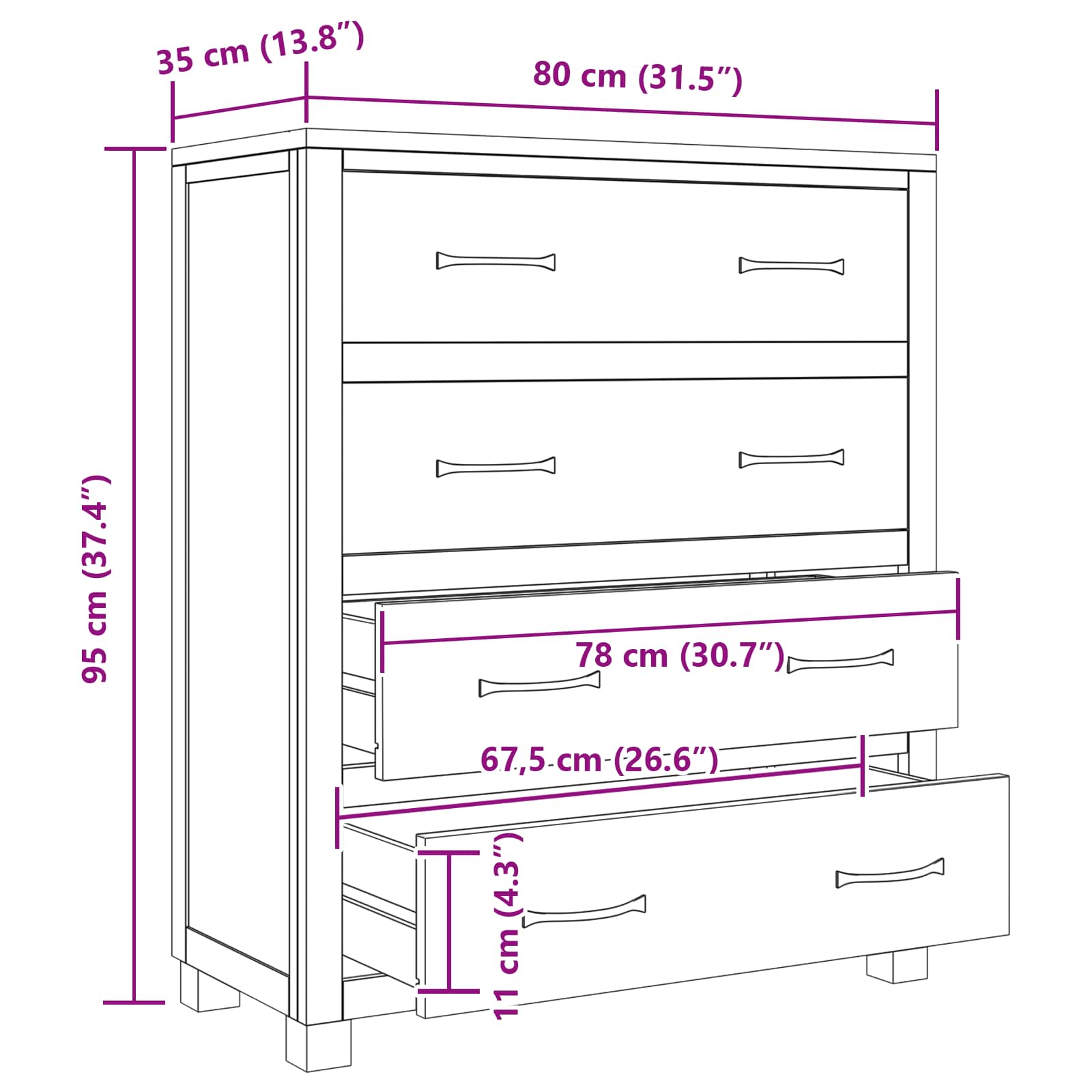 Armoire avec tiroir avec stockage Marron Bois d'ingénierie - XIOS