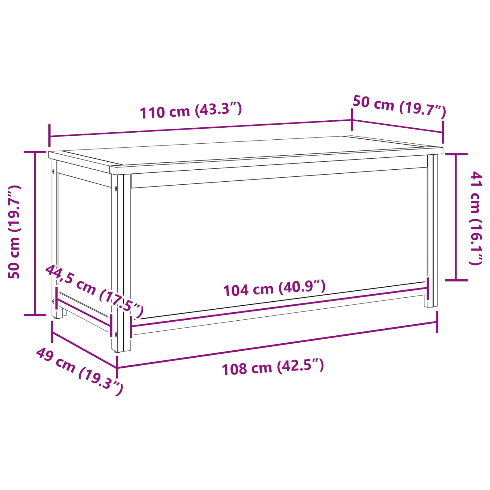 Boîte de rangement Naturel Bois d’ingénierie - XIOS