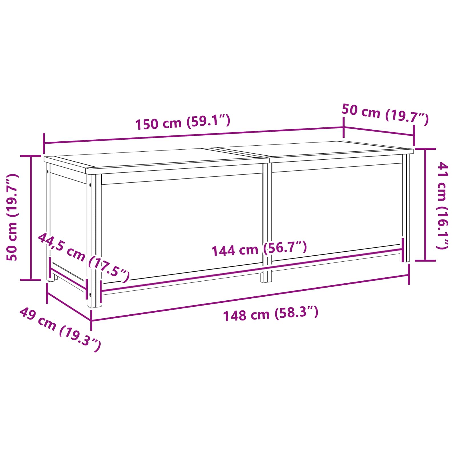 Boîte de rangement Naturel Bois d’ingénierie - XIOS