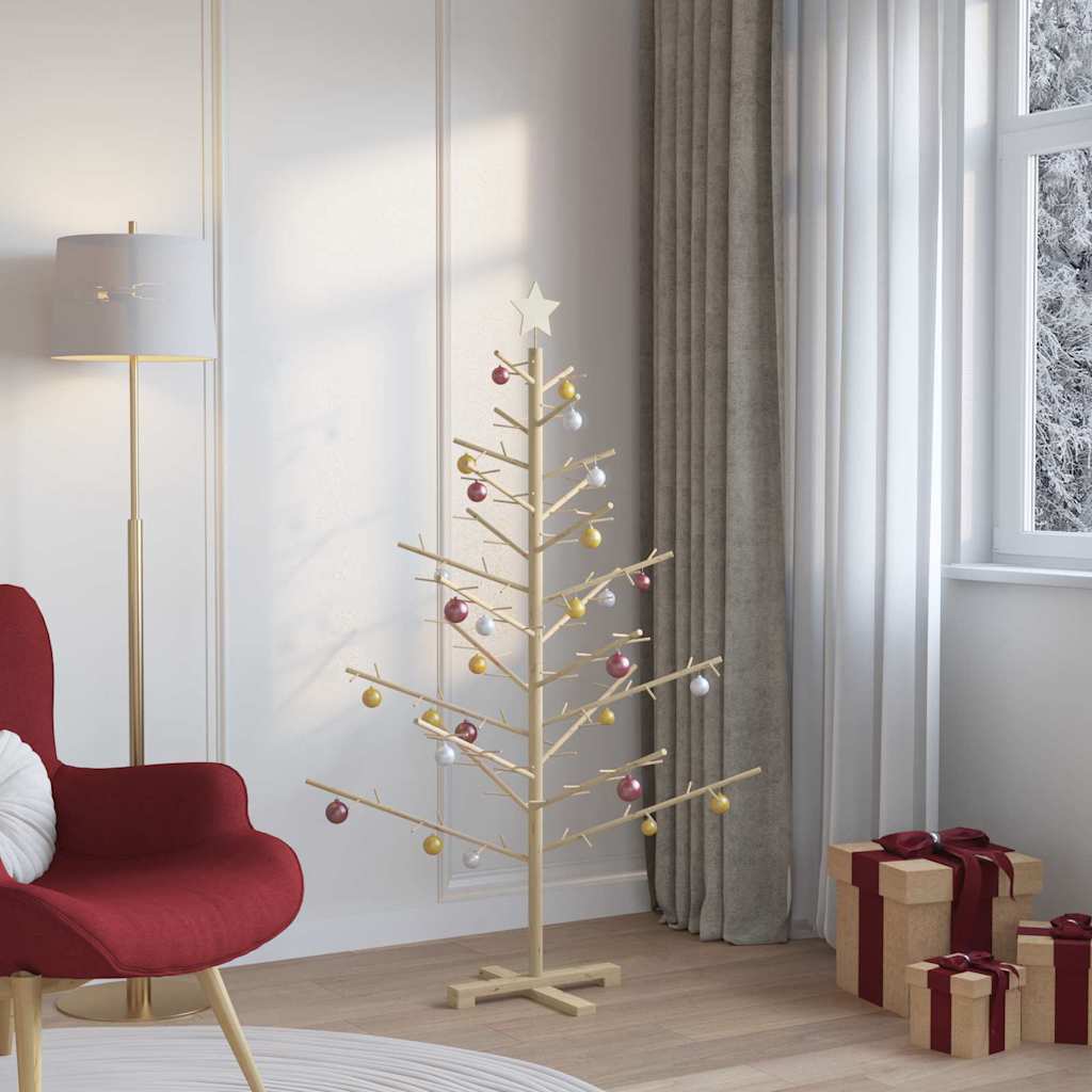 Arbre de Noël en bois Naturel 150 cm Bois massif en pin - XIOS