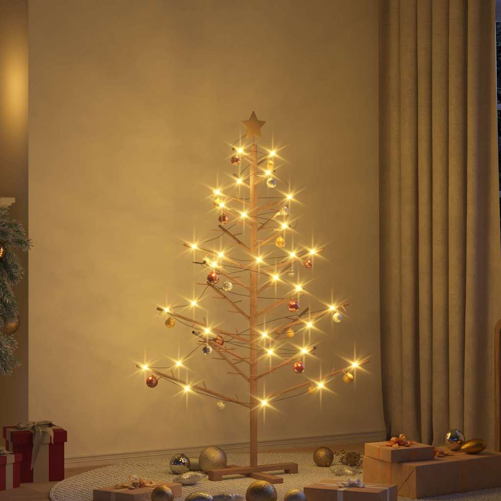 Arbre de Noël en bois Marron 150 cm Bois massif en pin - XIOS