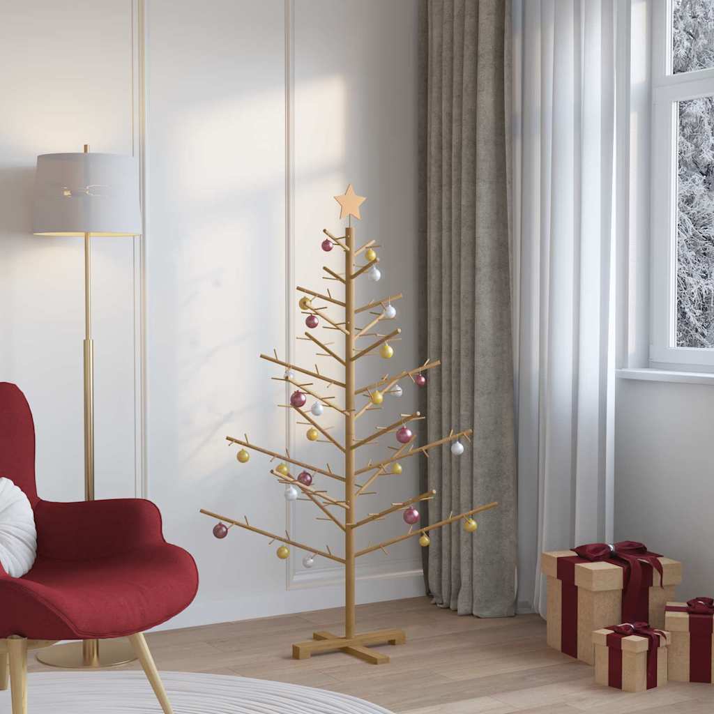 Arbre de Noël en bois Marron 150 cm Bois massif en pin - XIOS
