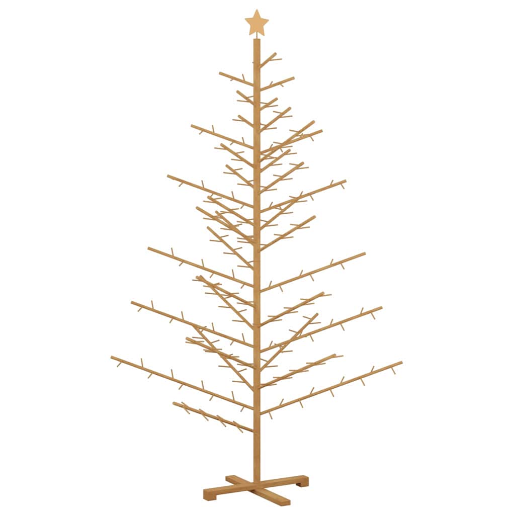 Arbre de Noël en bois Marron 210 cm Bois massif en pin - XIOS