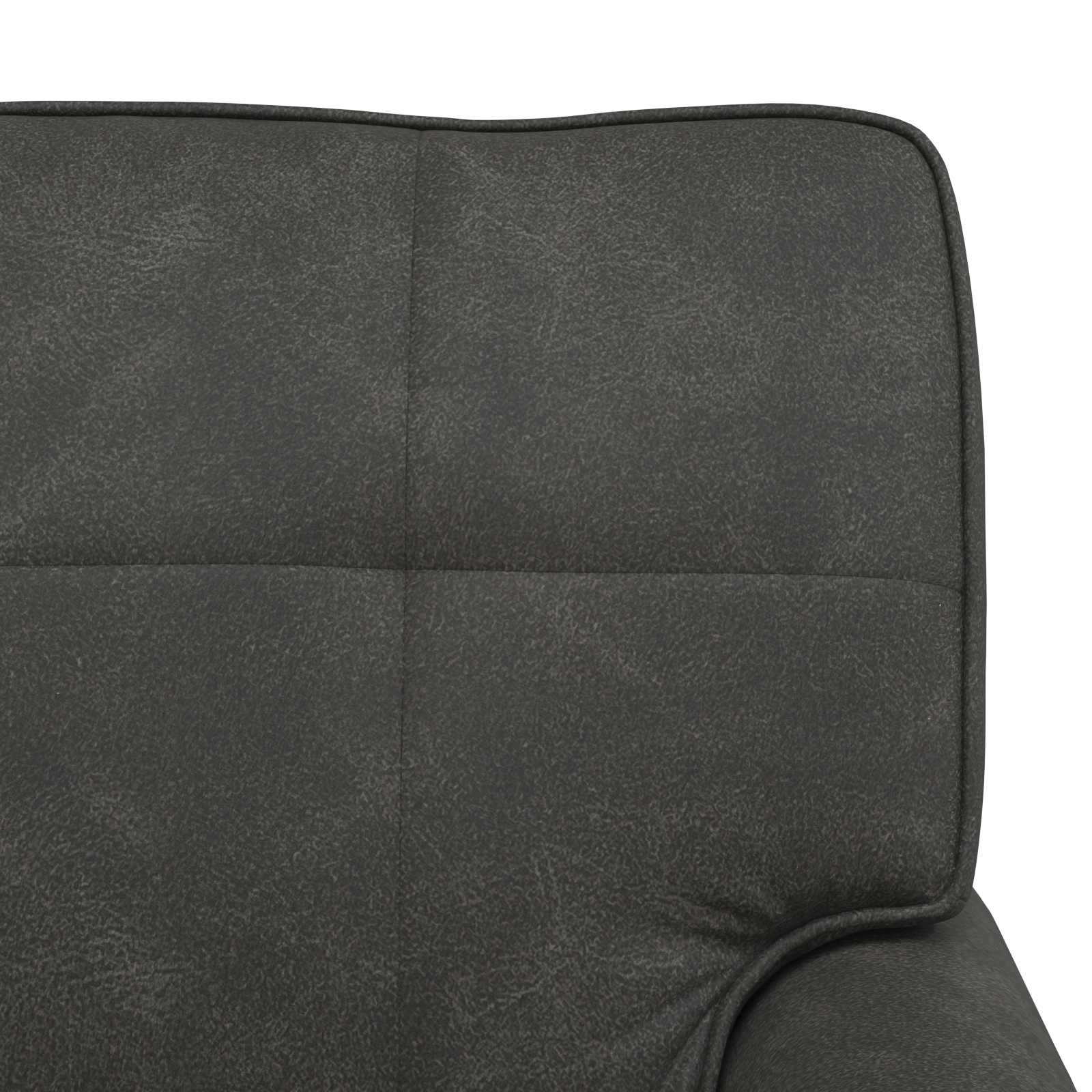 Chaise longue avec coussin Noir 91 x 157 x 91 cm PU antique - XIOS